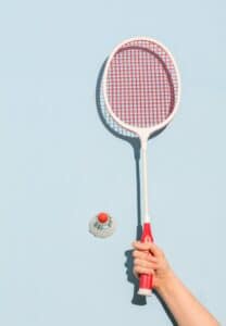 Badminton and shuttlecock