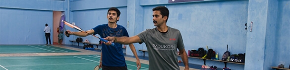 On court badminton coaching